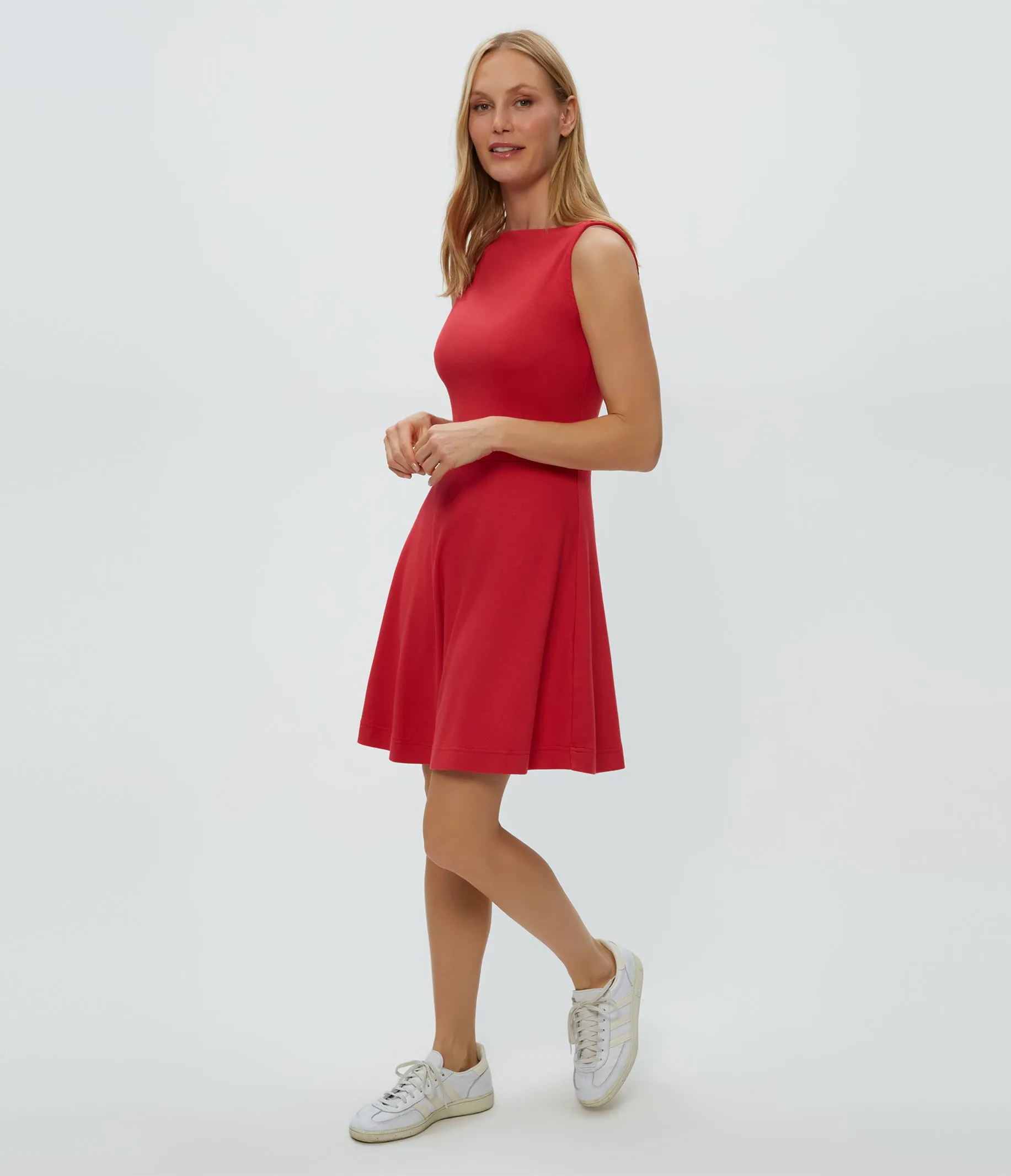 Nature Bloom ANDY ULTRA RIB MINI SKATER DRESS