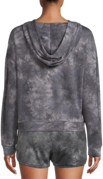 Athletic Women's Lightweight Printed Tie Dye Cropped Hoodie Sweatshirt ~ Relax Fit ~ Super Soft ~Size ~ Small