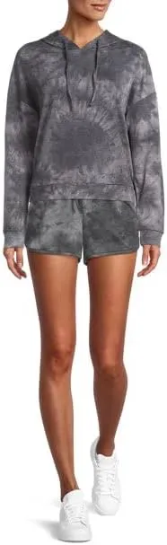 Athletic Women's Lightweight Printed Tie Dye Cropped Hoodie Sweatshirt ~ Relax Fit ~ Super Soft ~Size ~ Small