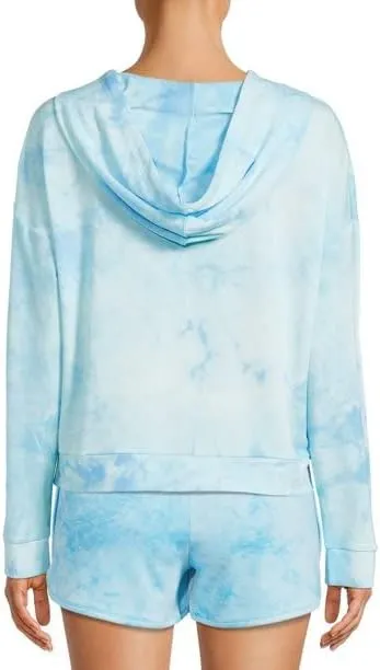 Athletic Women's Lightweight Printed Tie Dye Cropped Hoodie Sweatshirt ~ Relax Fit ~ Super Soft ~Size ~ Small