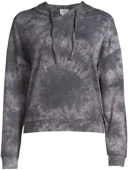 Athletic Women's Lightweight Printed Tie Dye Cropped Hoodie Sweatshirt ~ Relax Fit ~ Super Soft ~Size ~ Small