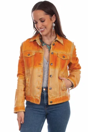Authentic Look Scully Womens Butterscotch Leather Ombre Jacket Scully Womens Butterscotch Leather Ombre Jacket Shrink Resistant Denim Universal Basic