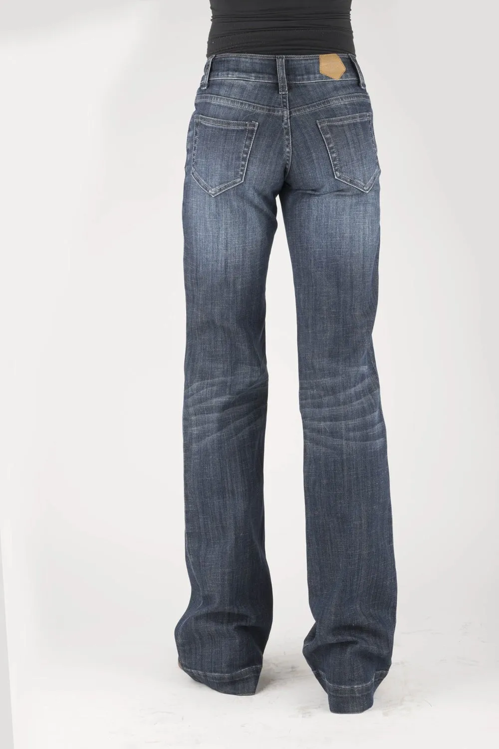 Stylish Vibes Tin Haul Womens Blue Cotton Blend 460 Ella Plain Back Jeans