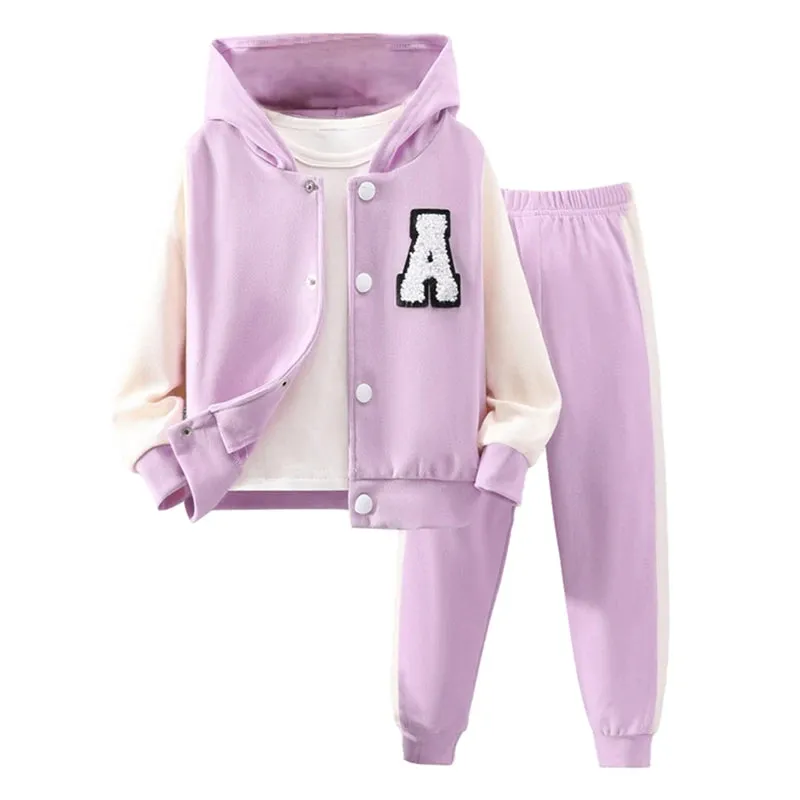 Autumn Kids Hooded Overcoat Set