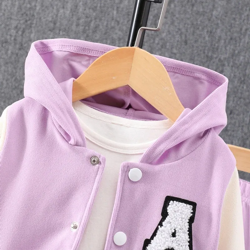 Autumn Kids Hooded Overcoat Set