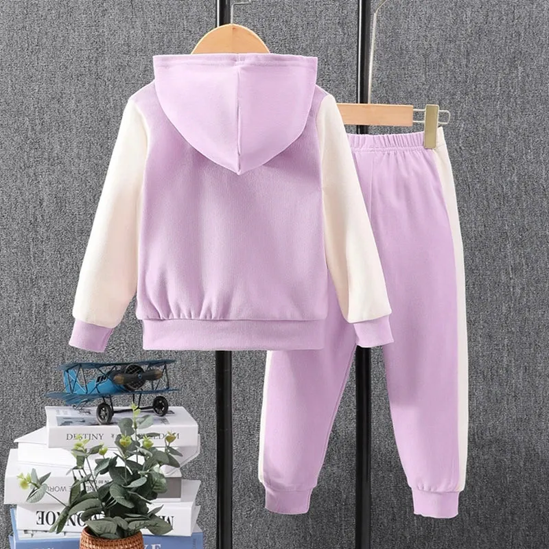 Autumn Kids Hooded Overcoat Set