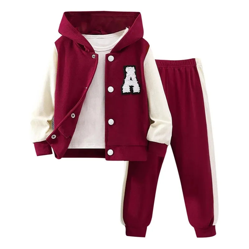Autumn Kids Hooded Overcoat Set