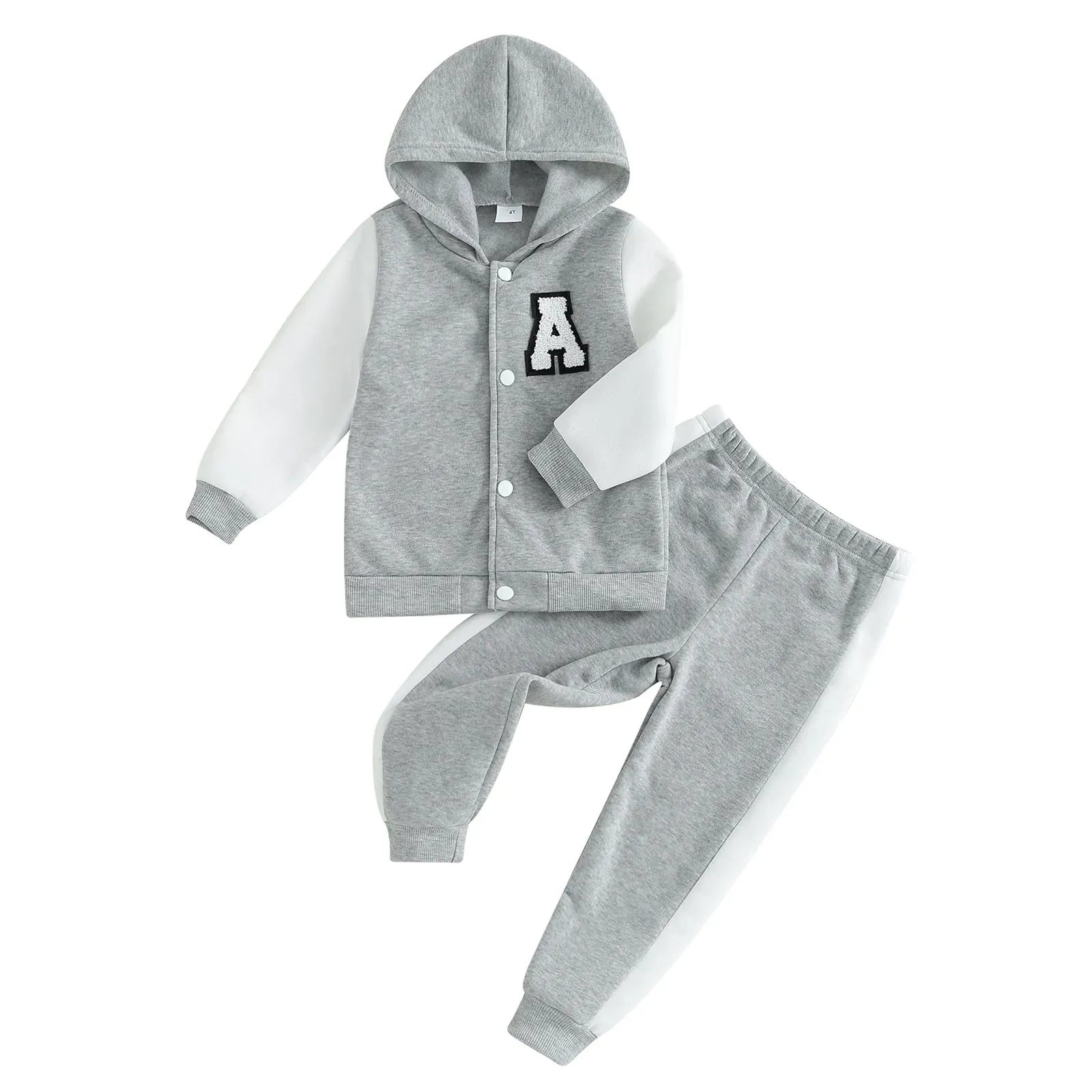Autumn Kids Hooded Overcoat Set