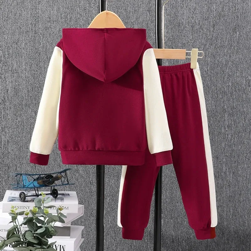 Autumn Kids Hooded Overcoat Set