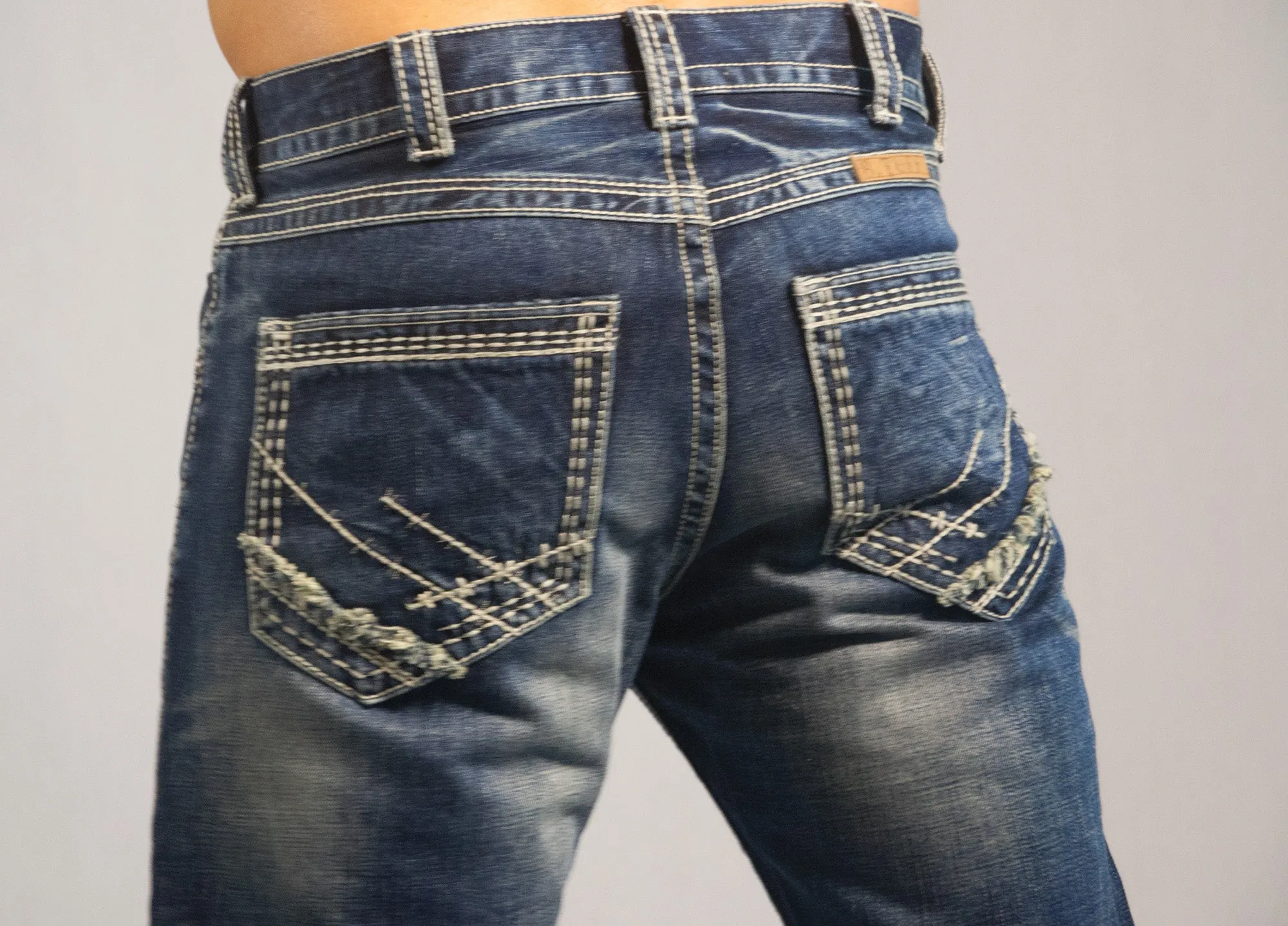 Artist Vibe Premium B Tuff Mens Blue Cotton Denim Jeans Strong Faded Torque