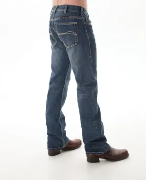 B Tuff Mens Medium Wash 100% Cotton Jeans American Flag HOOAH Durable Twist B Tuff Mens Medium Wash 100% Cotton Jeans American Flag HOOAH Classic Fit