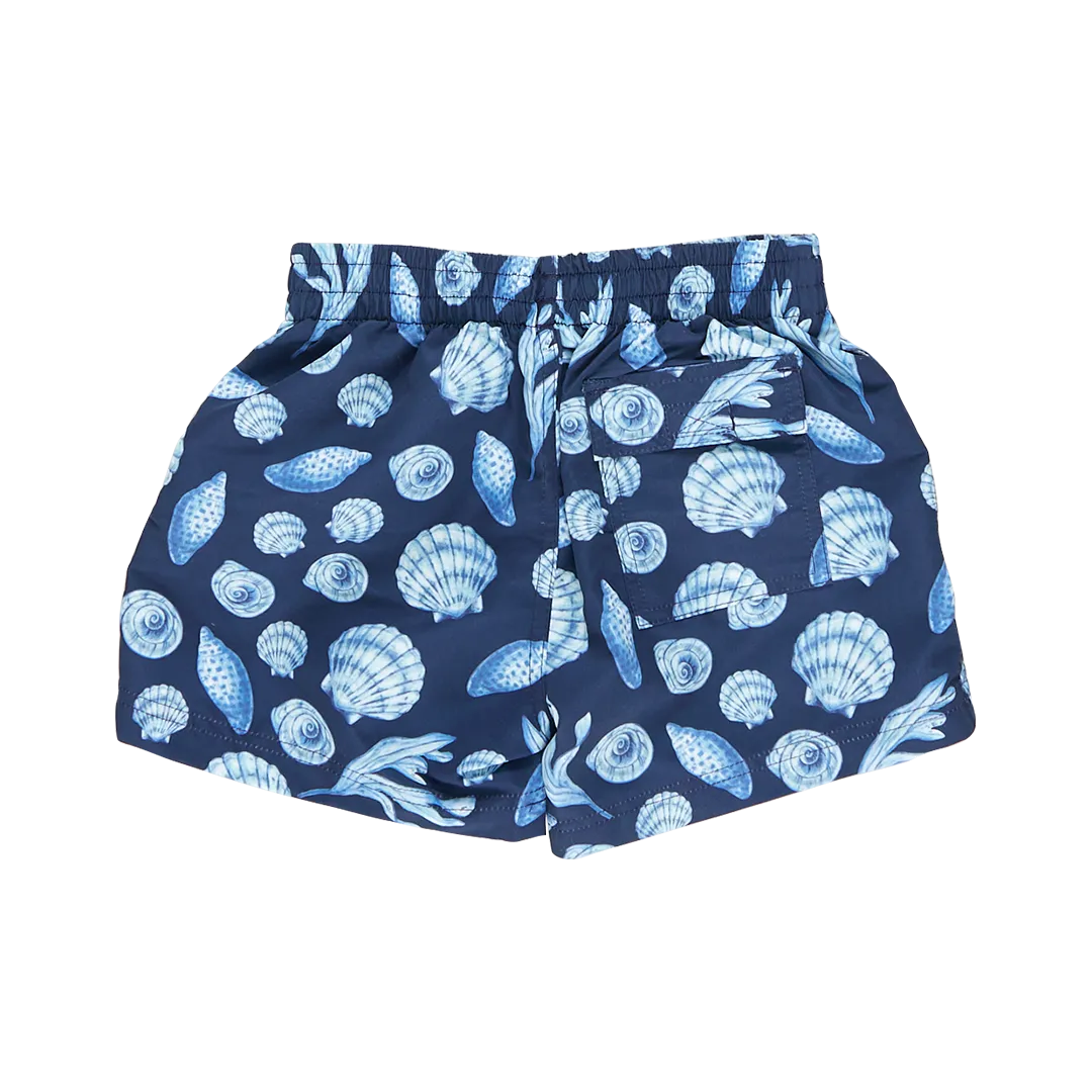 Baby Boys Swim Trunk - Blue Sea Shells