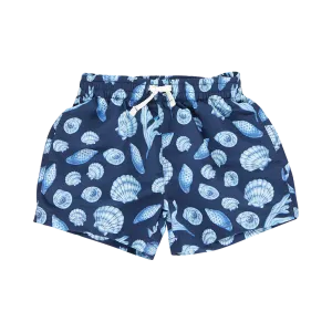 Baby Boys Swim Trunk - Blue Sea Shells