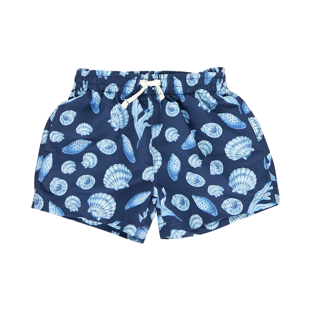 Baby Boys Swim Trunk - Blue Sea Shells