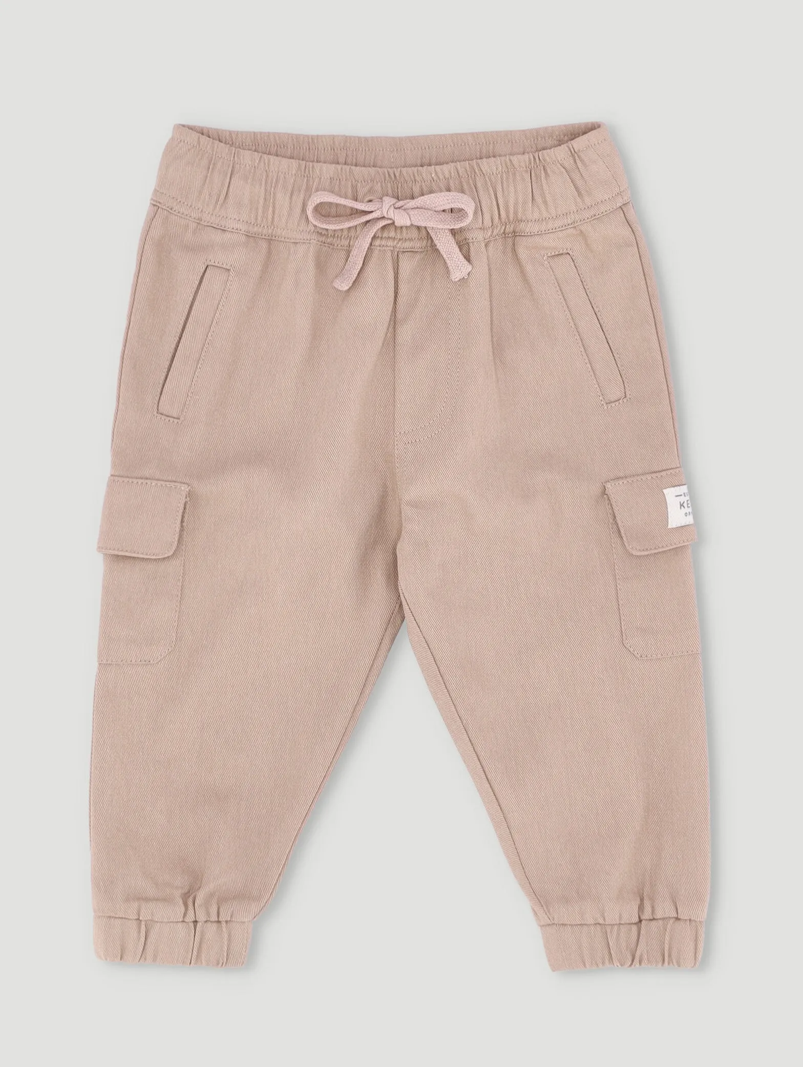 Baby Boys Taupe Woven Jogger