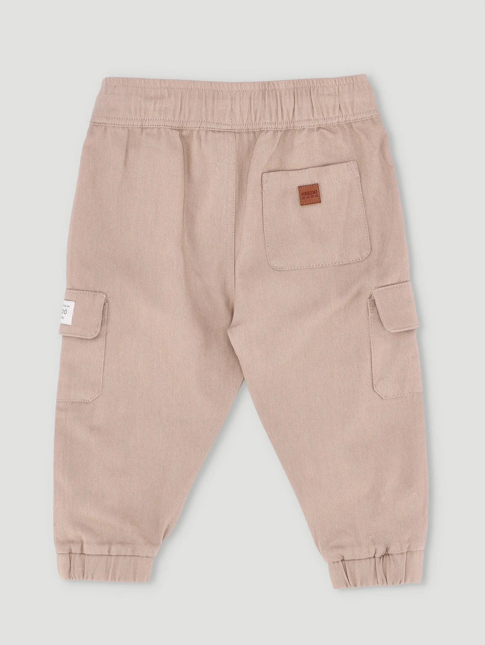 Baby Boys Taupe Woven Jogger