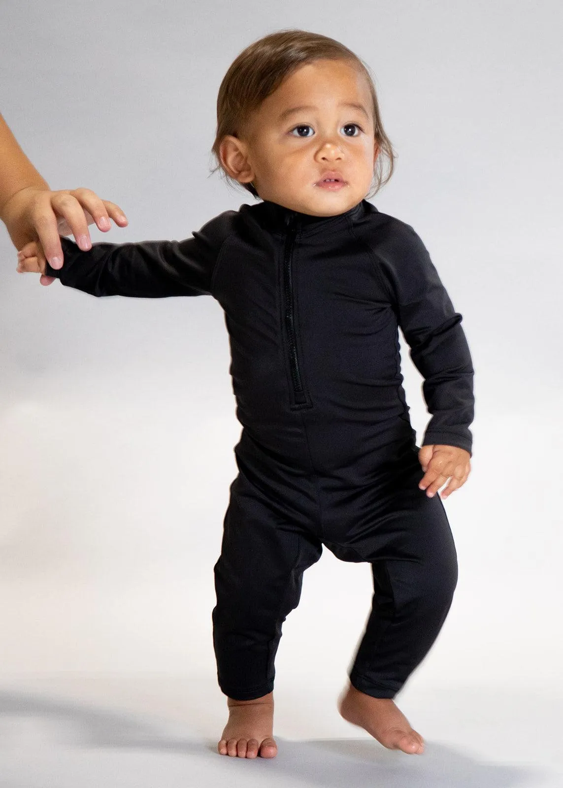 Baby Rashguard One-Piece (Unisex) | Black
