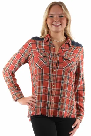 Back Pleat Scully Womens Airy Plaid Yokes Red Rayon Blend L/S Shirt Scully Womens Airy Plaid Yokes Red Rayon Blend L/S Shirt Black Tie Optional