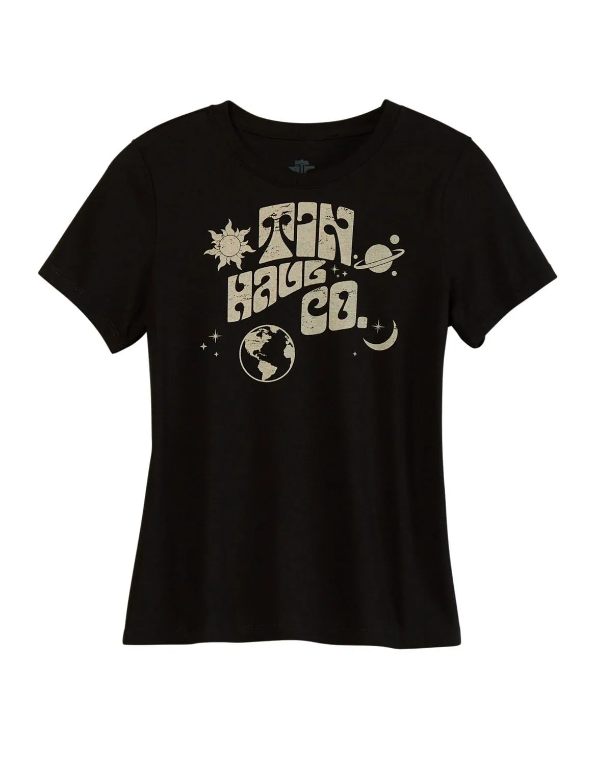 Flexible Movement Tin Haul Womens In Outerspace Black Cotton Blend S/S T-Shirt