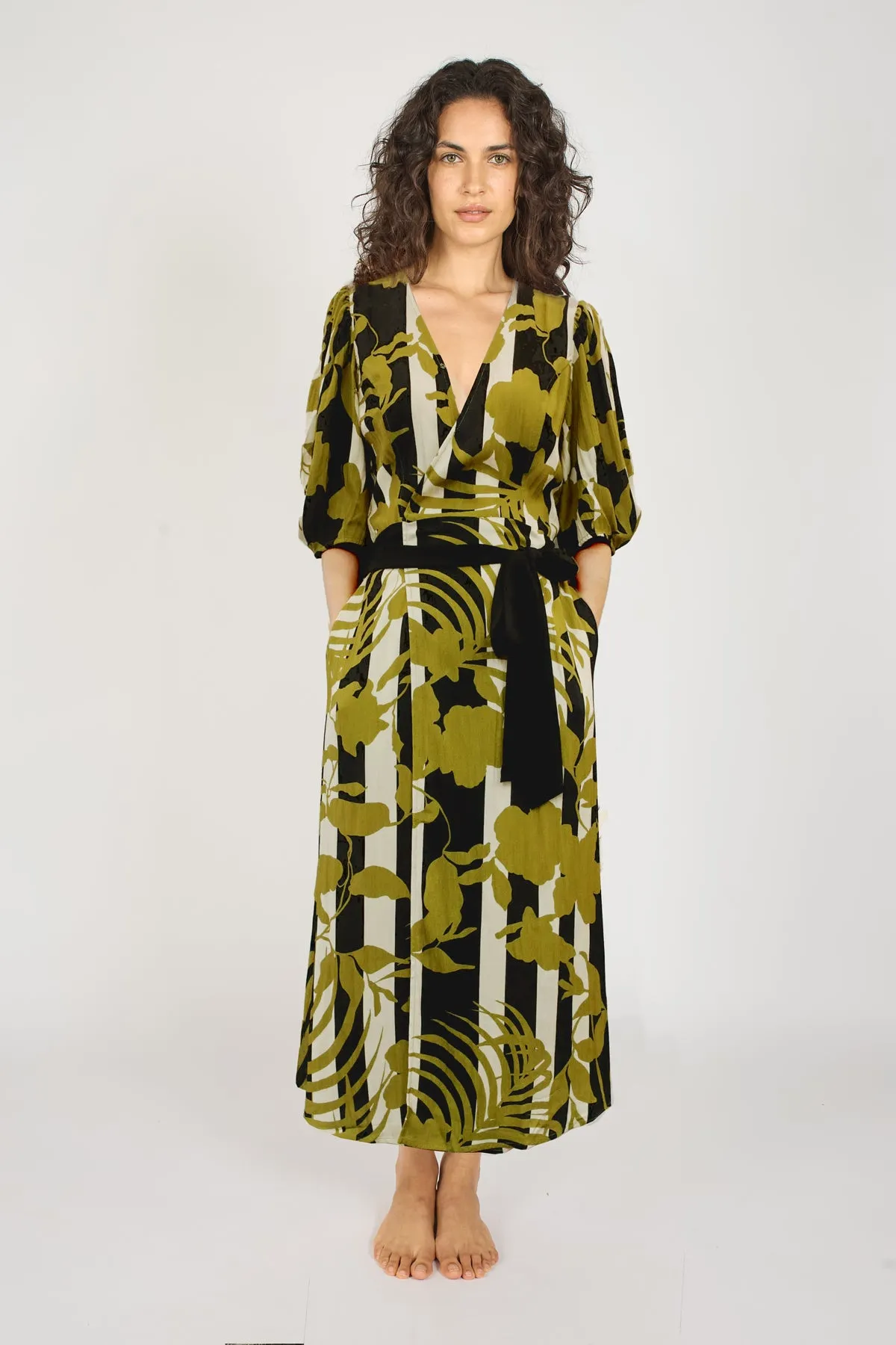 Daily Flex The Archive Poppy Dress in Black/Olive
