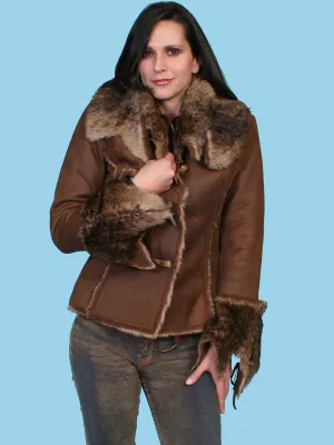 Balanced Style Scully Ladies Faux Toggle Fur Jacket Java 100% Polyester Luxurious Shopping Day Vibrant Fashion Forward Scully Ladies Faux Toggle Fur Jacket Java 100% Polyester Luxurious