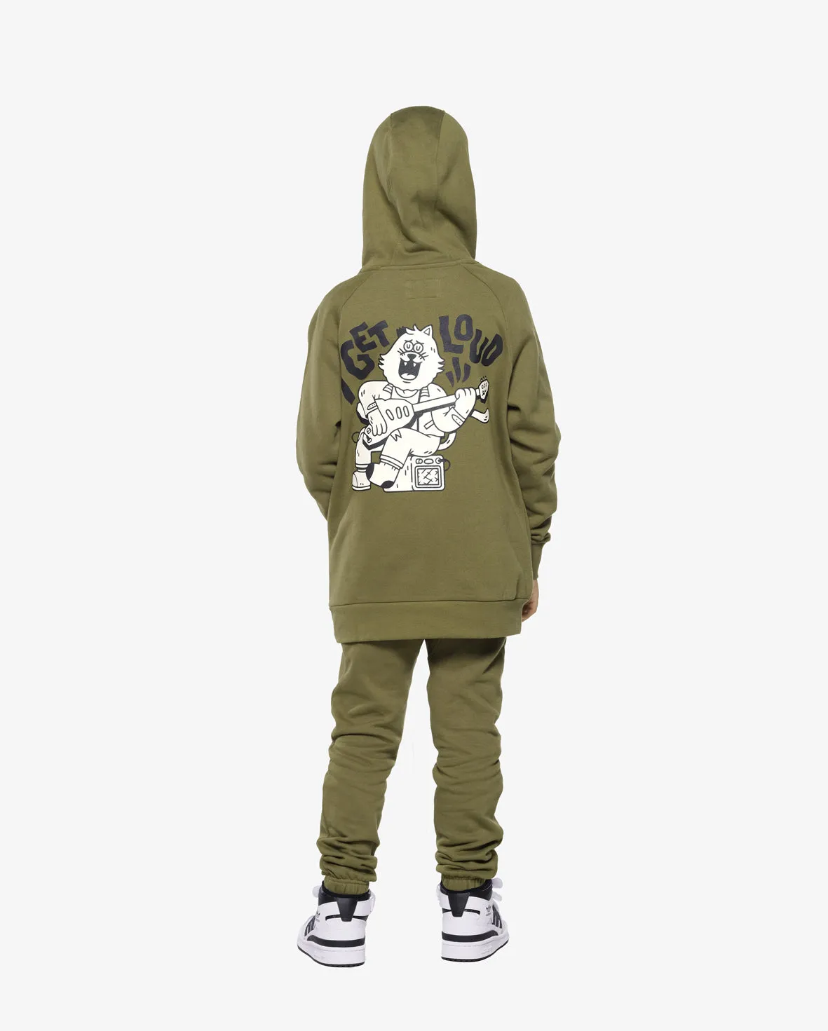 BAND OF BOYS | Khaki Green Fleece Joggers