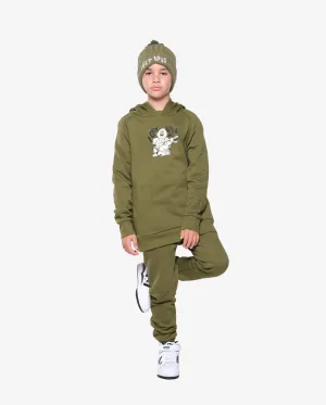 BAND OF BOYS | Khaki Green Fleece Joggers