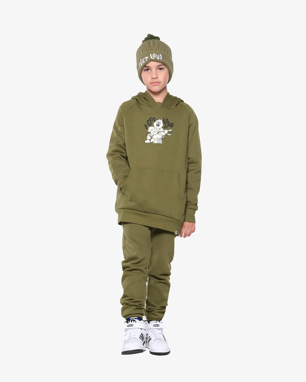 BAND OF BOYS | Khaki Green Fleece Joggers
