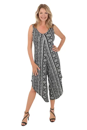 Bandana Striped Sleeveless Jumpsuit Timeless Grace Balanced feel Bandana Striped Sleeveless Jumpsuit