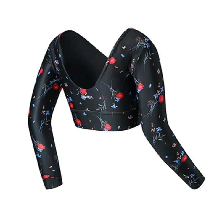 Barrel Womens Bonny Crop Rashguard-NIGHT FLOWER