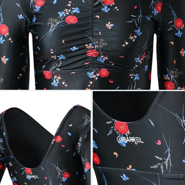 Barrel Womens Bonny Crop Rashguard-NIGHT FLOWER