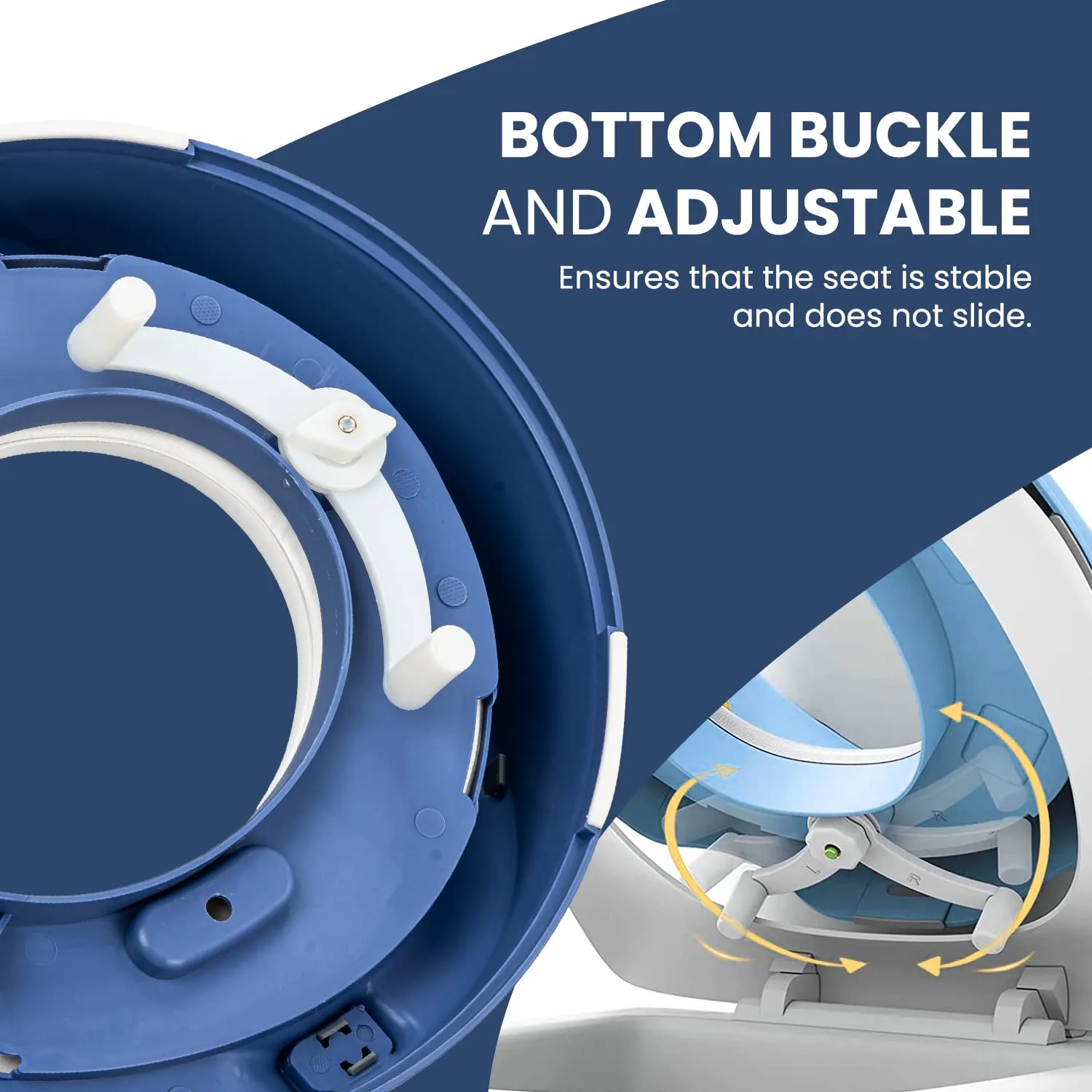 Baybee Melo Baby Potty Training Seat, Kids Western Toilet Seat for Kids with Lock Adjustable, Handle & Cushion Seat