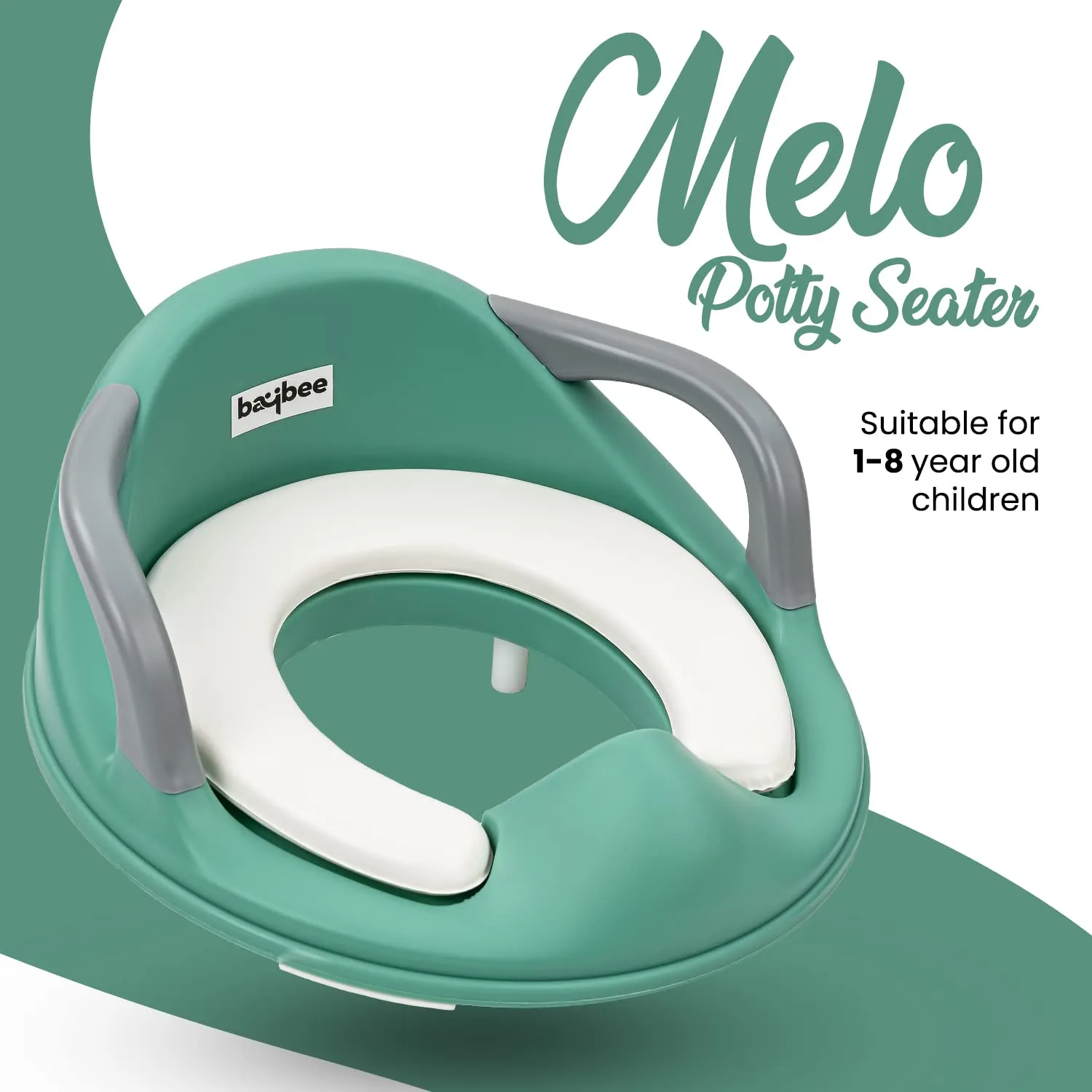 Baybee Melo Baby Potty Training Seat, Kids Western Toilet Seat for Kids with Lock Adjustable, Handle & Cushion Seat