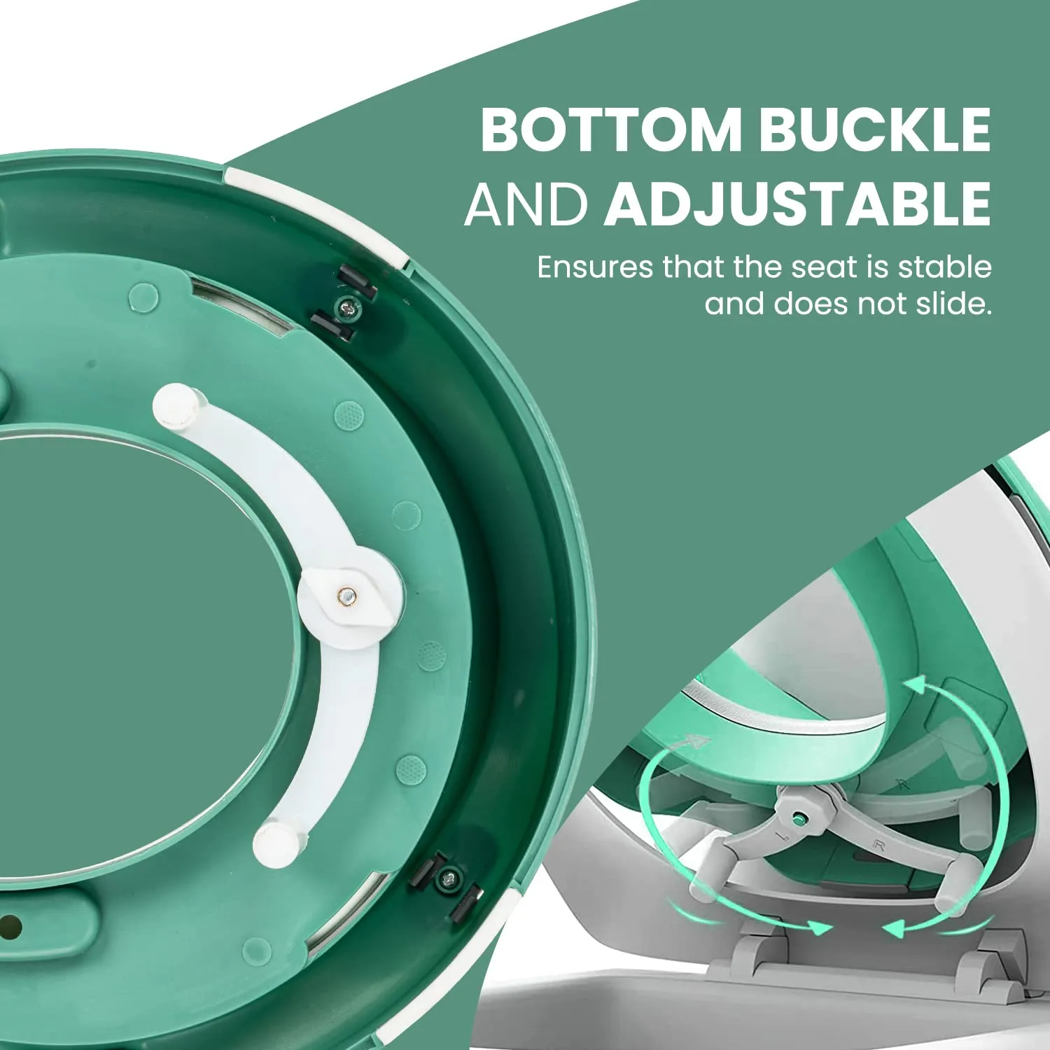 Baybee Melo Baby Potty Training Seat, Kids Western Toilet Seat for Kids with Lock Adjustable, Handle & Cushion Seat