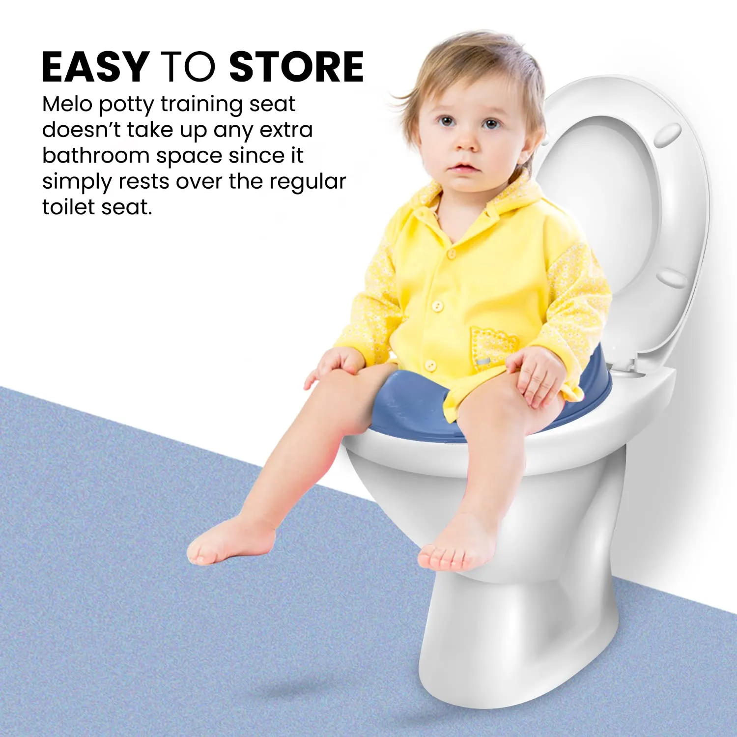 Baybee Melo Baby Potty Training Seat, Kids Western Toilet Seat for Kids with Lock Adjustable, Handle & Cushion Seat