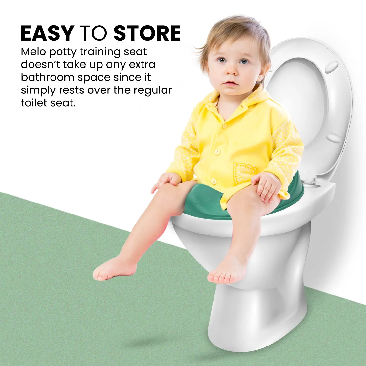 Baybee Melo Baby Potty Training Seat, Kids Western Toilet Seat for Kids with Lock Adjustable, Handle & Cushion Seat