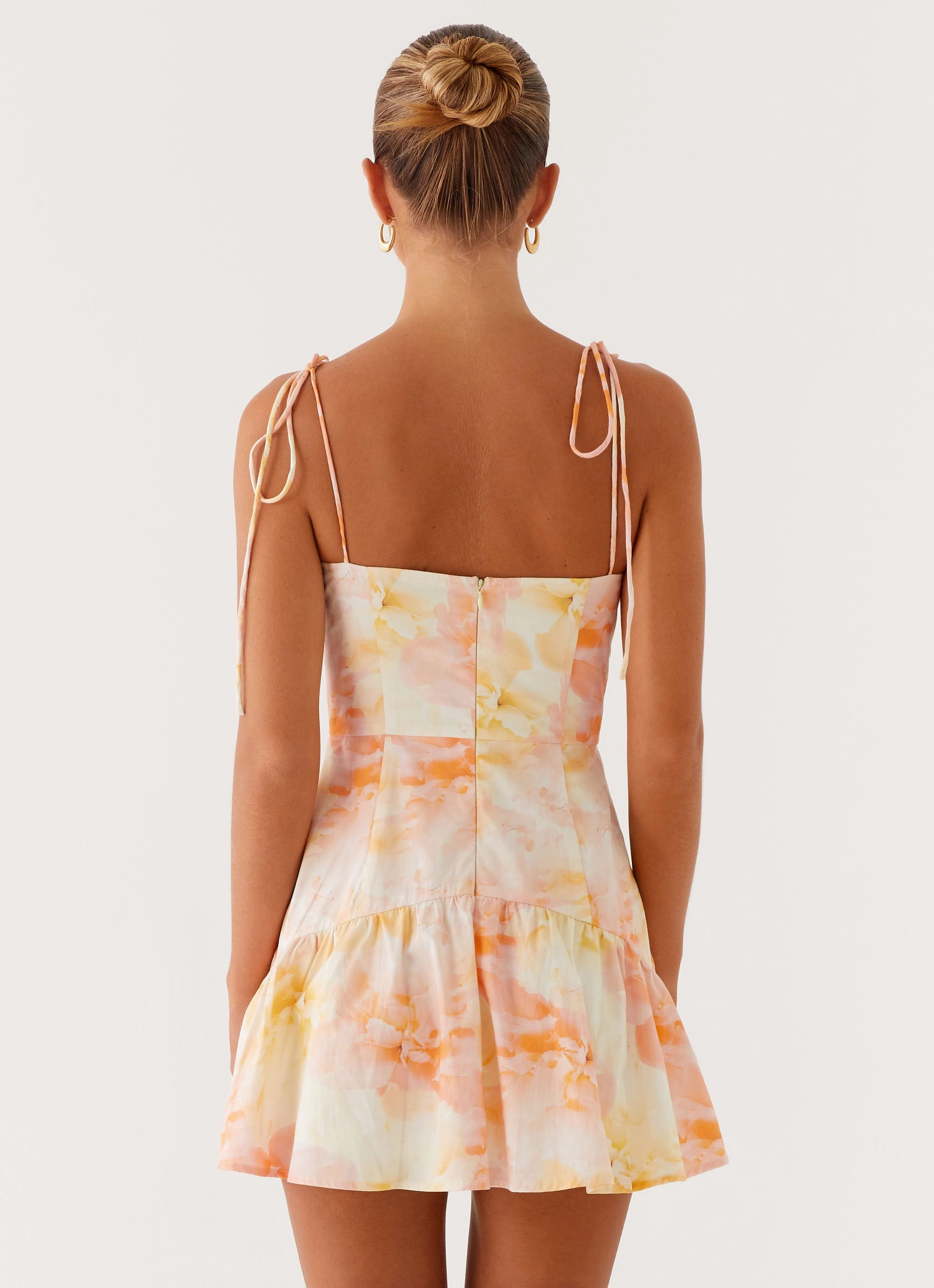 Abby Mini Dress - Floral Print Flow Friendly Edge Shape