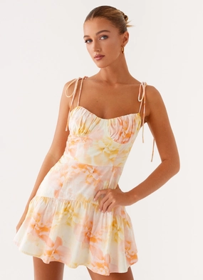 Beach Wear Abby Mini Dress - Floral Print Abby Mini Dress - Floral Print Minimal Curve