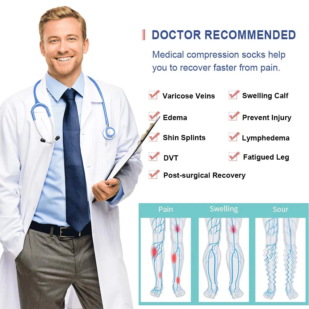 Beister 1 Pair Compression Calf Sleeves (20-30mmHg), Perfect Calf Compression Socks for Running, Shin Splint, Medical, Calf Pain Relief, Air Travel, Nursing, Cycling X-Large Beige