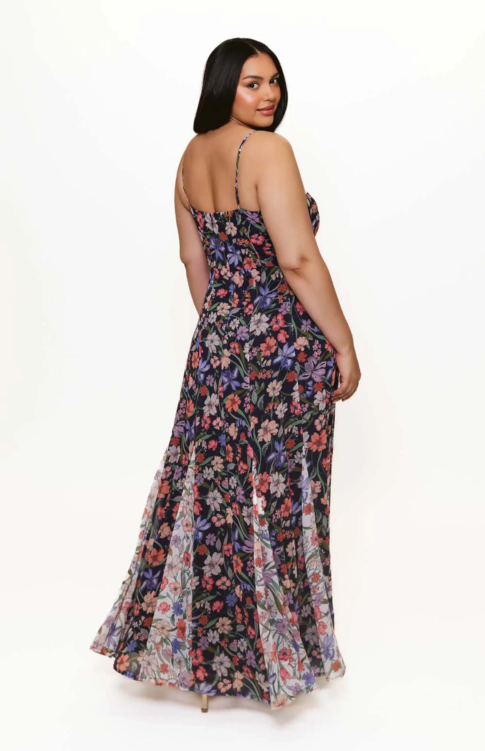 Belinna Dress in Navy Multi Tropical Garden Breezy Style