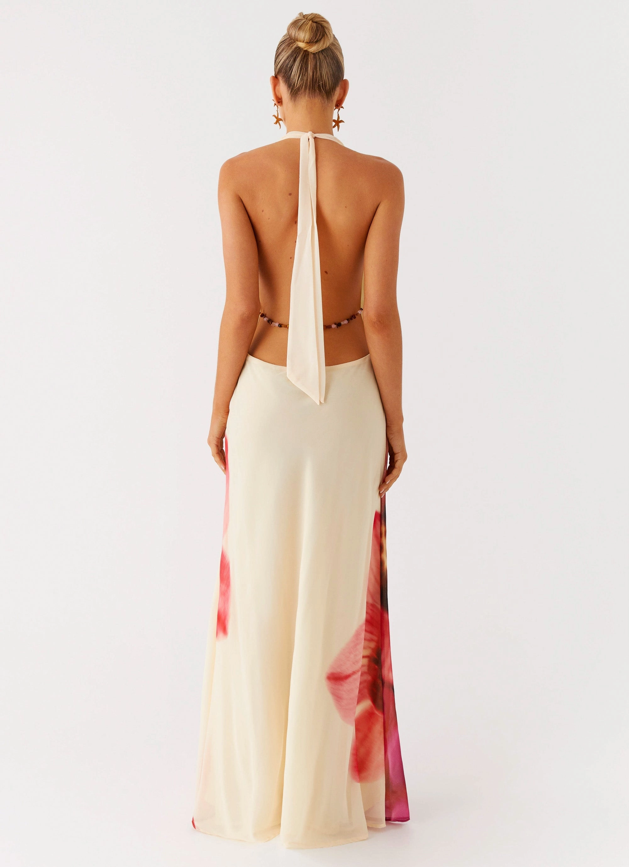 Sleek Tailoring Belivia Maxi Dress - Yellow Bloom