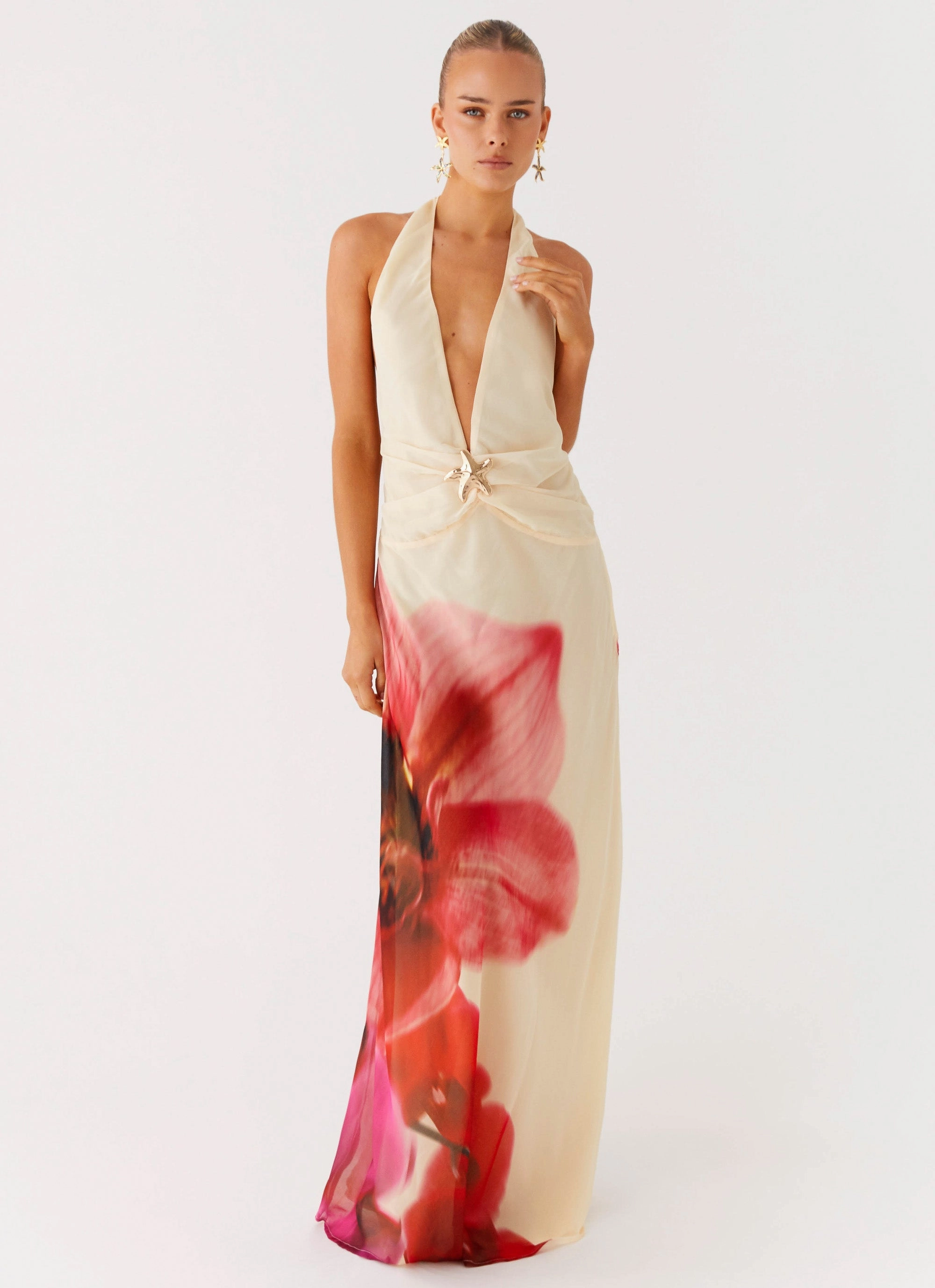 Chic Everyday Wear Tailored Style Belivia Maxi Dress - Yellow Bloom