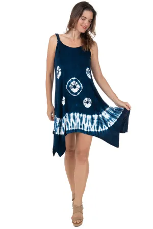 Bell sleeves Shibori Braided Strap Swing Dress Shibori Braided Strap Swing Dress MoistureWickingTechnology