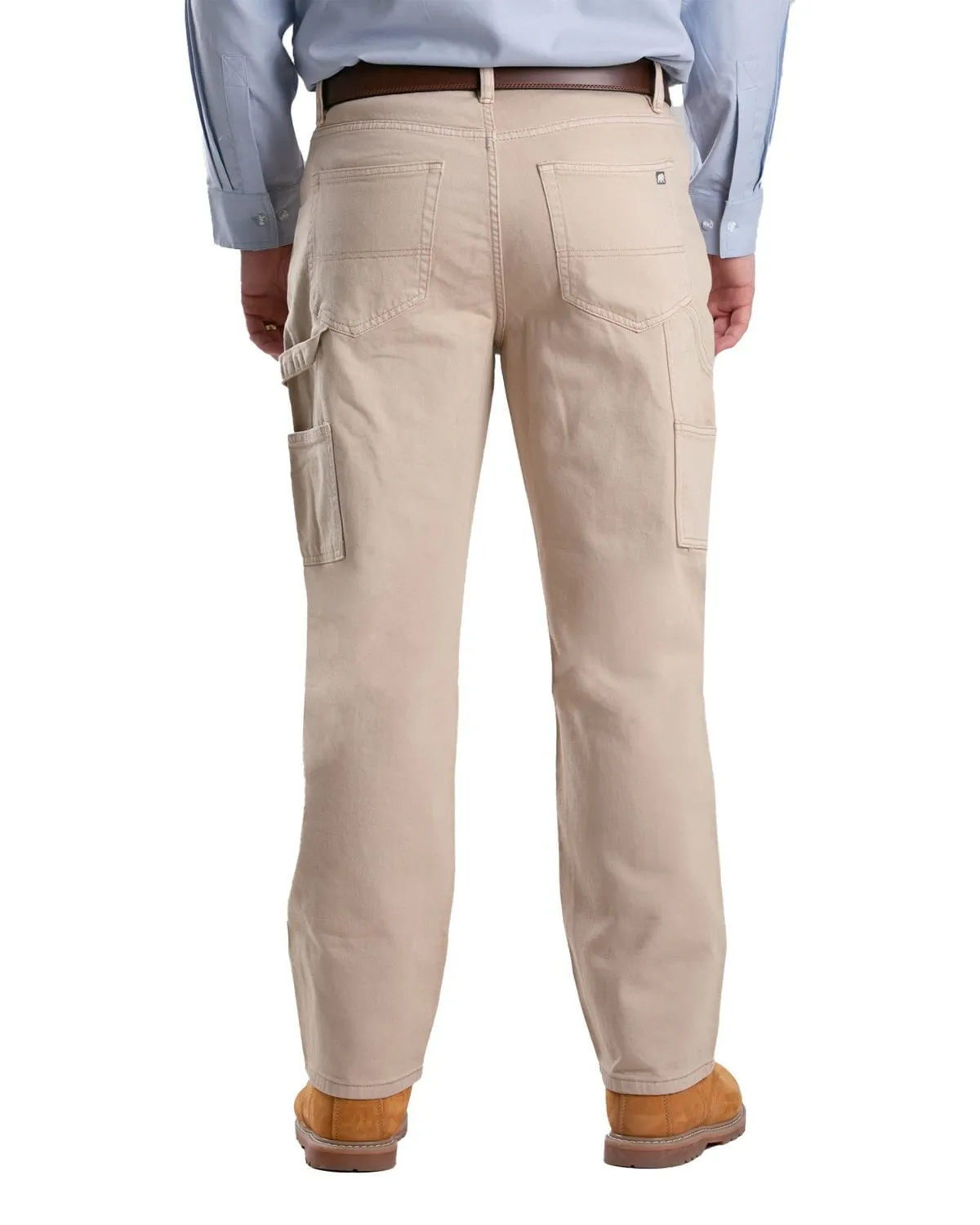 Berne Apparel Mens Heartland Flex Carpenter Sand Cotton Blend Jeans Shape Retention