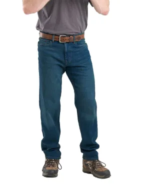 Berne Apparel Mens Heartland Straight Leg Stone Wash Dark Cotton Blend Jeans Articulated Knees Move With Ease Berne Apparel Mens Heartland Straight Leg Stone Wash Dark Cotton Blend Jeans