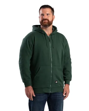 Berne Apparel Mens Heritage Thermal-Lined Zip Green Cotton Blend Hoodie Smart Style Berne Apparel Mens Heritage Thermal-Lined Zip Green Cotton Blend Hoodie Versatile Look