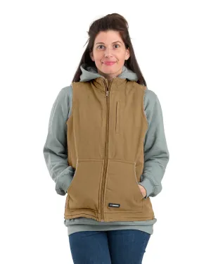 Berne Apparel Womens Sherpa-Lined Softstone Duck Brown Duck 100% Cotton Vest Recycled Denim Berne Apparel Womens Sherpa-Lined Softstone Duck Brown Duck 100% Cotton Vest Outdoor Enthusiast Sunny Vibes Teen Outfit Any Time Wear