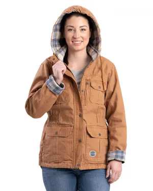 Berne Brown Duck 100% Cotton Womens Vintage Washed Duck Barn Coat Perfect Fit Comfort Travel Outfit Street Fashion Creative Look Student Outfit Streetwear Fan Berne Brown Duck 100% Cotton Womens Vintage Washed Duck Barn Coat