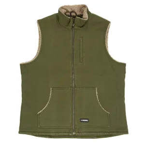 Berne Cedar Green 100% Cotton Ladies Canyon Sherpa Lined Vest No Compromise Date Night Sustainable Chic Essentials Berne Cedar Green 100% Cotton Ladies Canyon Sherpa Lined Vest