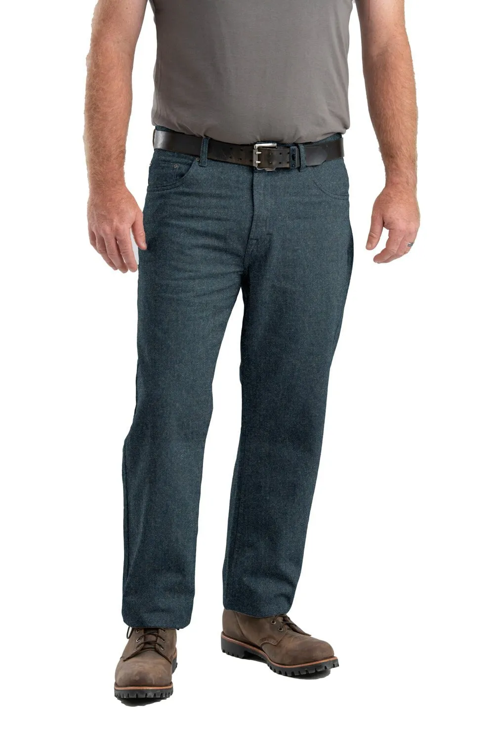 Unisex Look Berne Mens Classic Stone Wash Cotton Blend Heritage Flex Relaxed Fit Jeans